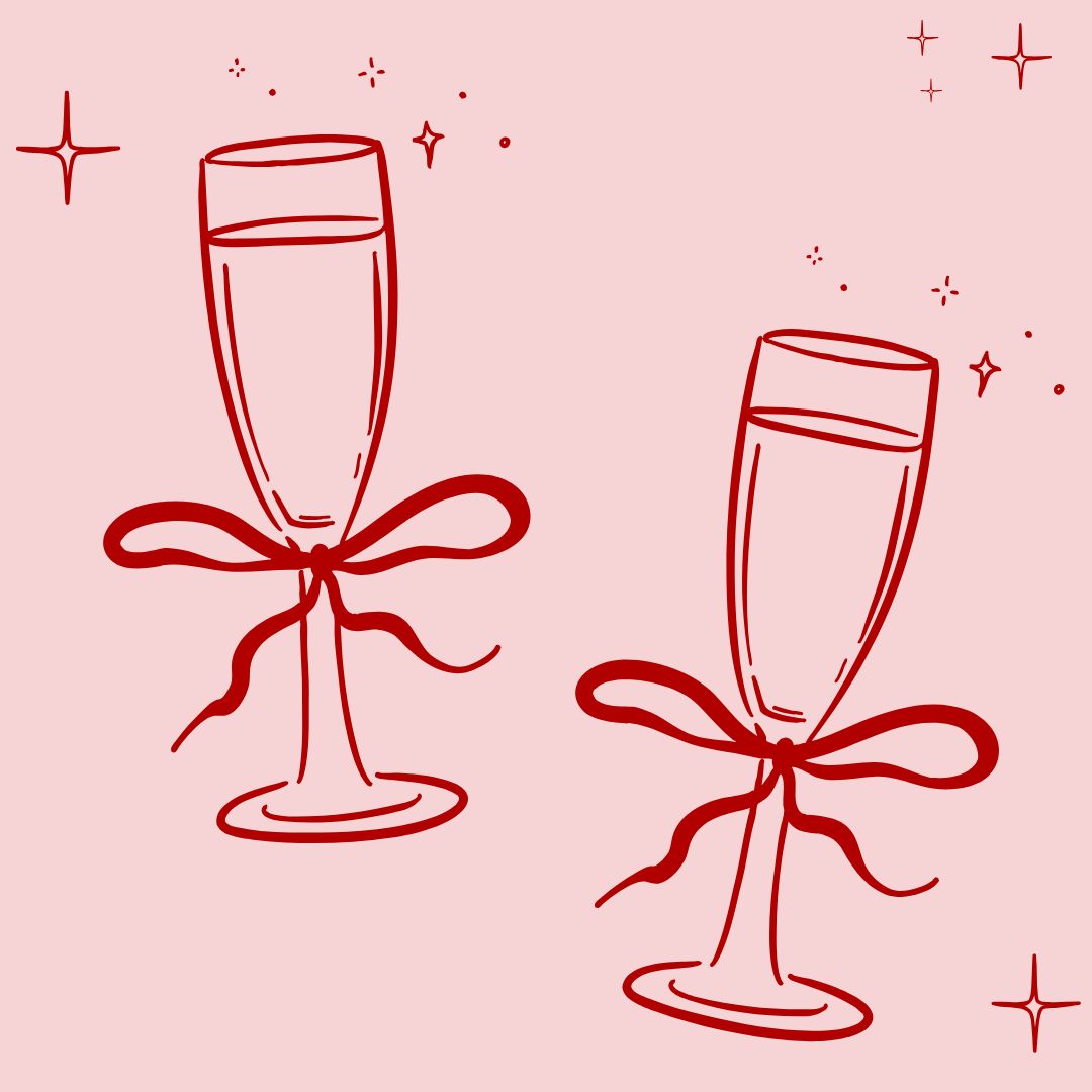 kerstcadeau in rood papier en op de achtergrond kerstlampjes in rood en goud