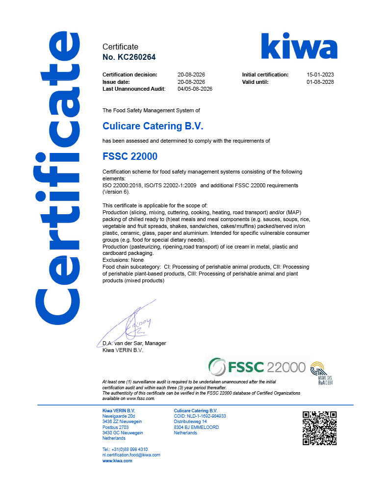 iso22000 certificaat